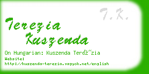 terezia kuszenda business card